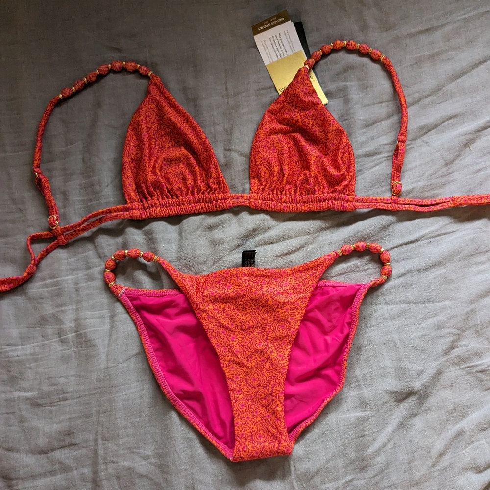 Vix Miramas Beads Triangle Bikini Set